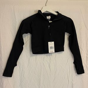 Aybl Active Cropped Ribbed 1/2 Zip Longsleeve